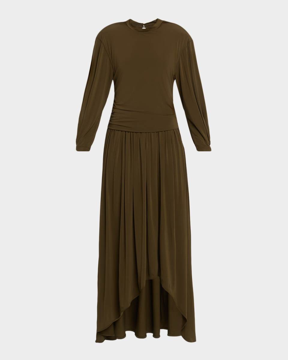 Glinda Draping High-Low Maxi Dress